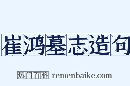 崔鸿墓志造句是什么意思的图片